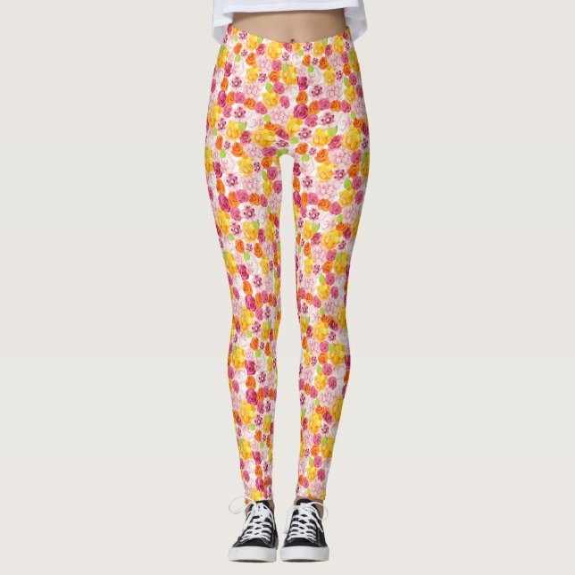 Leggings Flores acuáticas de primavera (Anverso)