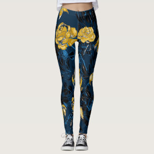 Leggings Flores acuáticas: Patrón de época