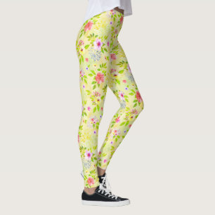 Leggings Flores acuáticas Patrón ininterrumpido I + tus ide