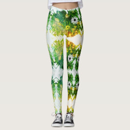 Leggings Flores Amarillas Blancas Impresionantes