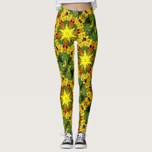 Leggings flores amarillas estrellas verdes