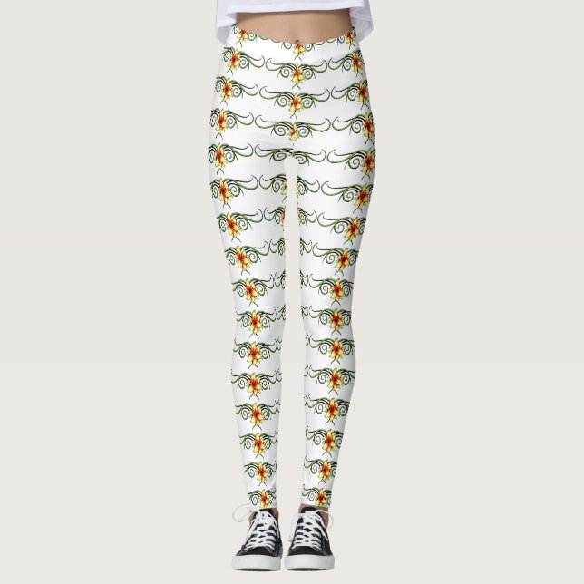 Leggings flores amarillas estrulentas (Anverso)