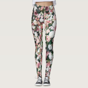 Leggings Flores artificiales coloridas: fondo vibrante