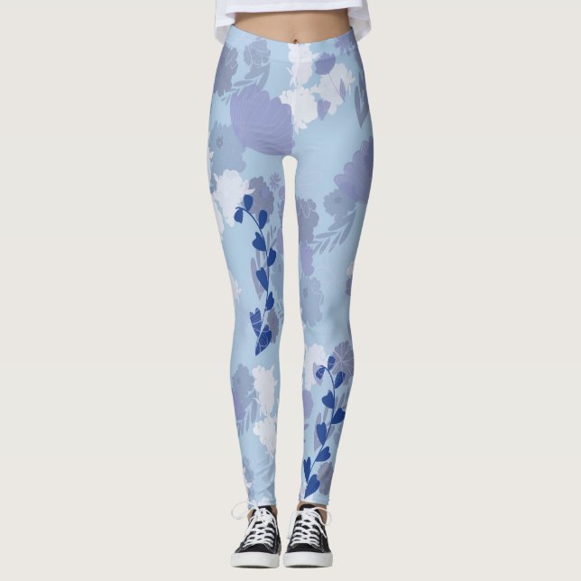 Leggings Flores azules (Anverso)