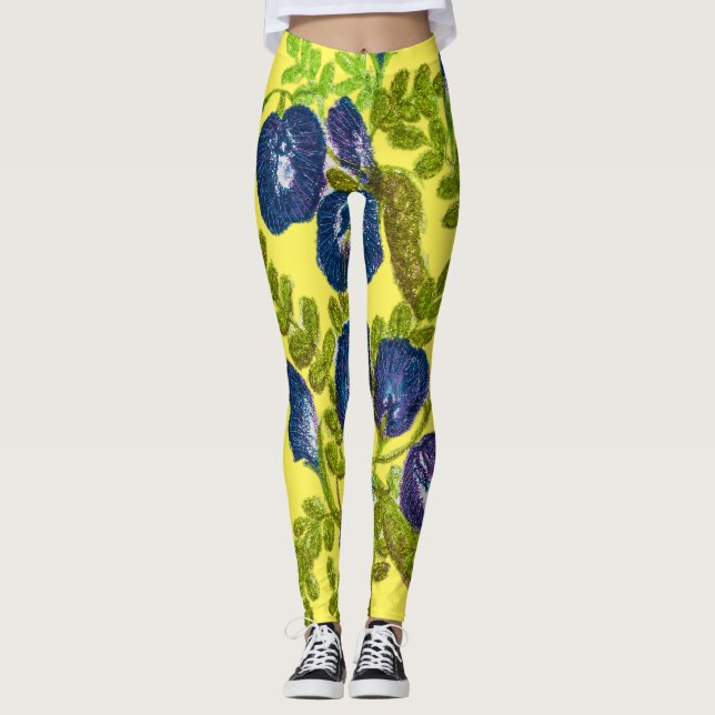 Leggings Flores azules (Anverso)