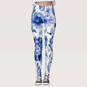 Leggings Flores azules