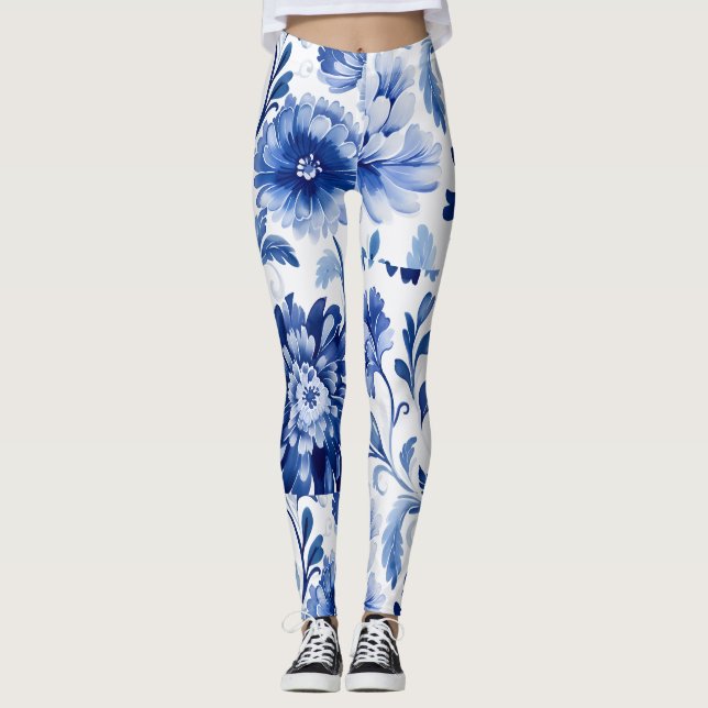 Leggings Flores azules (Anverso)