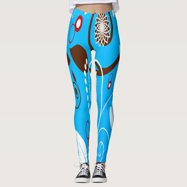 Leggings Flores azules (Anverso)