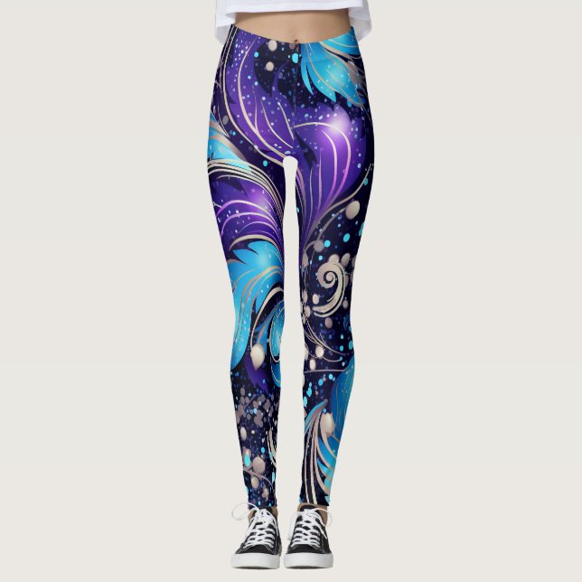 Leggings Flores azules (Anverso)