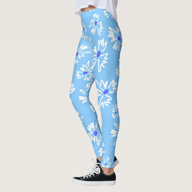 Leggings Flores azules y blancas de Bonito pastel (Izquierda)