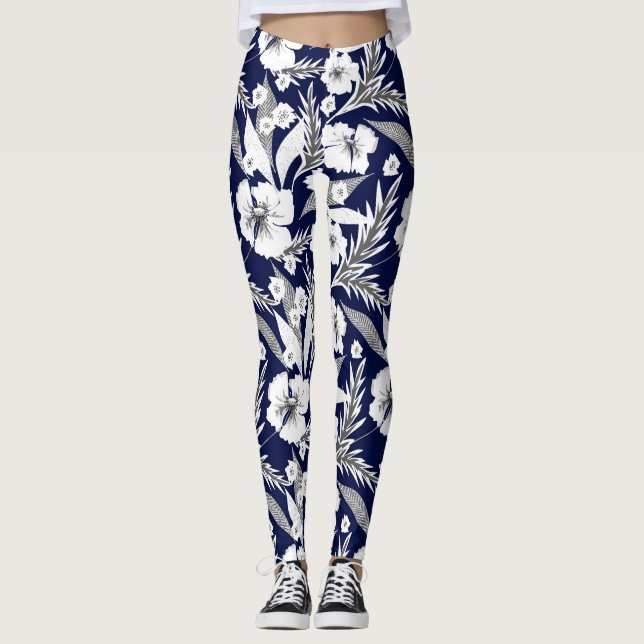 Leggings Flores blancas (Anverso)