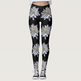 Leggings Flores blancas de margarita blanca