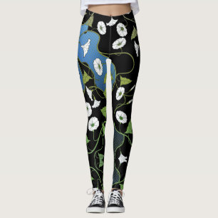 Leggings Flores Blancas Elegantes Y Femininas