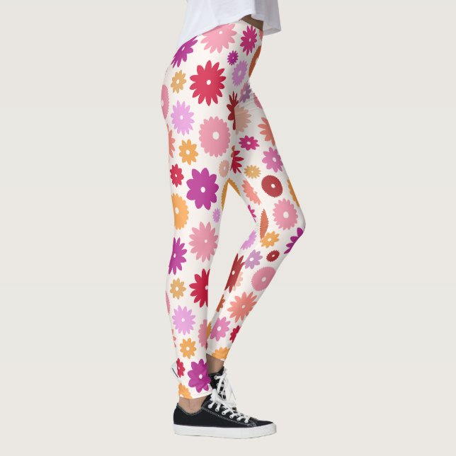 Leggings Flores Coloridas Patrón Grande (Derecha)