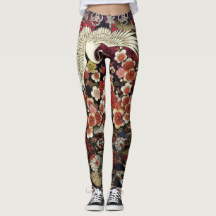 Leggings Flores con cresta de la grúa