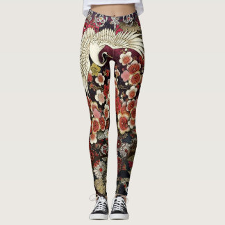 Leggings Flores con cresta de la grúa