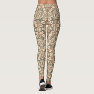 Leggings Flores contemporáneas del folk florecen en tonos s