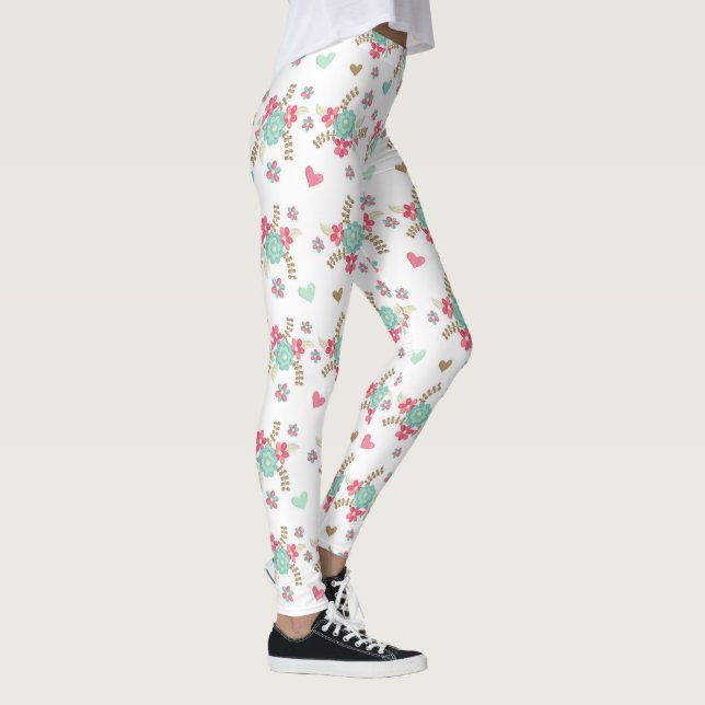 Leggings Flores/corazones - Piernas (Derecha)