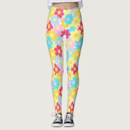 Leggings Flores cortas