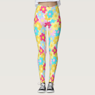 Leggings Flores cortas