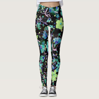 Leggings Flores cortas - acuarela