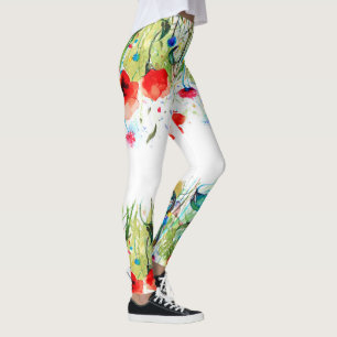 Leggings Flores de acuarela coloridas