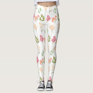 Leggings Flores de algodón patrón tradicional acogedor