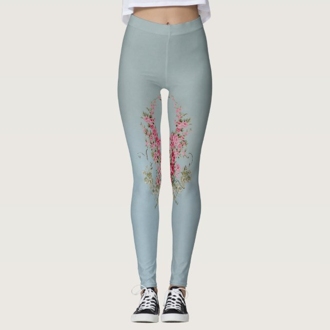 Leggings Flores de aliento - Piernas (Anverso)