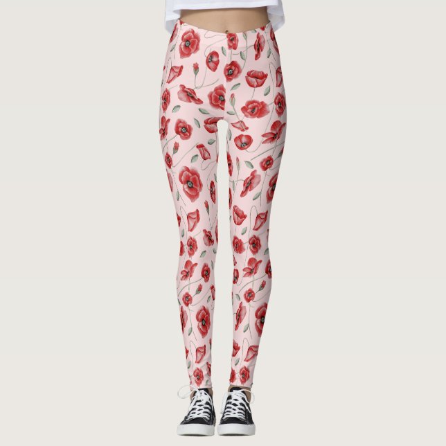 Leggings Flores de amapola (Anverso)