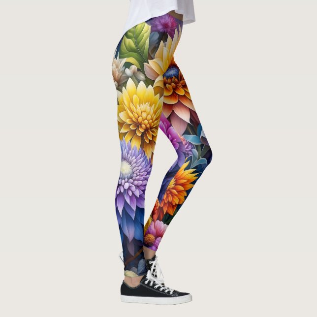 Leggings Flores De Arte Ai Coloridas En bonito (Derecha)