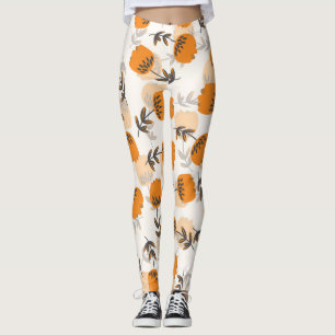 Leggings Flores de arte folclórico estilo escandinavo