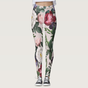 Leggings Flores de boho de moda de verano lujosas femeninas
