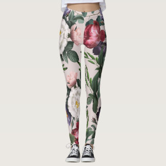 Leggings Flores de boho de moda de verano lujosas femeninas