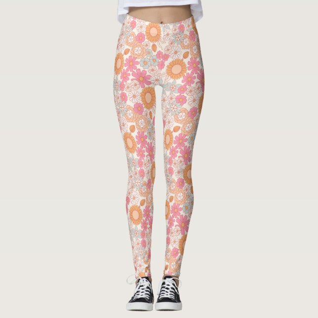 Leggings Flores de Boho de primavera 1 (Anverso)
