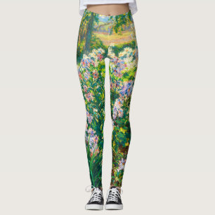 Leggings Flores de bonito de época ilustracion de flores de