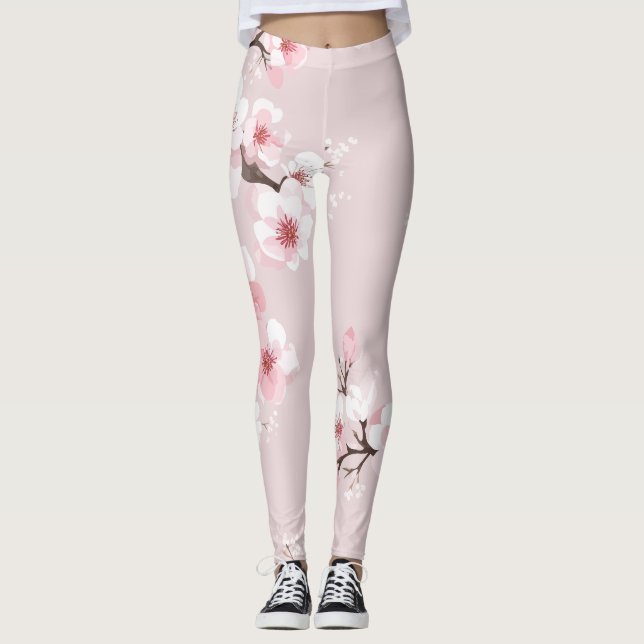 Leggings Flores de cerezo Leggencias rosas (Anverso)