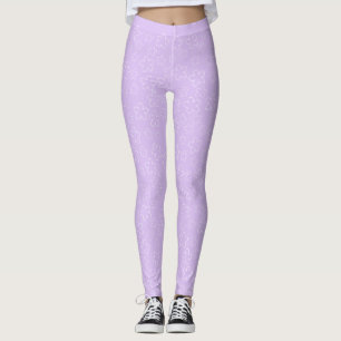 Leggings Flores de cerezo Lilac blanco Girlfriend elegante