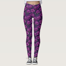 Leggings Flores de Clavel Corriendo Morado Regalos de Sincr