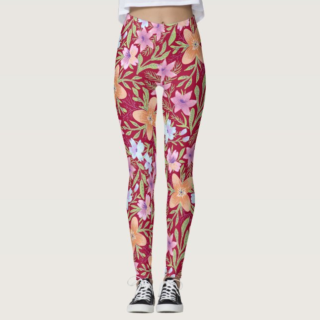 Leggings Flores de colores (Anverso)