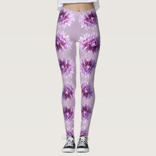 Leggings Flores de croco rosa florecen
