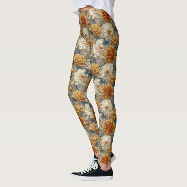 Leggings Flores de Dalias de Maternidad  Dalias Fantasía pa (Izquierda)