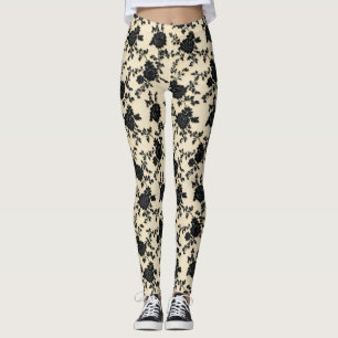 Leggings Flores de encaje negras