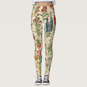 Leggings Flores de época de Adolphe Millot