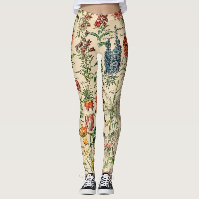 Leggings Flores de época de Adolphe Millot (Anverso)