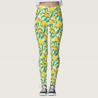 Leggings Flores de eucalipto amarillo