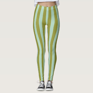 Leggings Flores de flores y rayas de carne