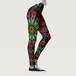 Leggings Flores de hibiscus II en el marco de Kaleidoscope