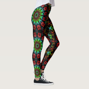Leggings Flores de hibiscus II en el marco de Kaleidoscope