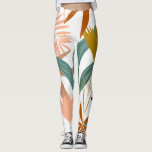 Leggings Flores de hojas tropicales<br><div class="desc">El diseño inspiró la belleza de las playas y bosques tropicales alrededor del mundo. Flores De Hojas Tropicales. Un regalo perfecto para quien le guste apreciar la belleza de la naturaleza. Este impreso está disponible en varios artículos de decoración y ropa.</div>