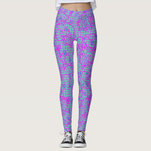 Leggings Flores de índigo luminosas en Net.01.b LBlue BG